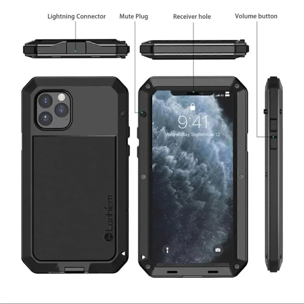 Lanhiem Armoured Metal Case for iPhone 11 Pro